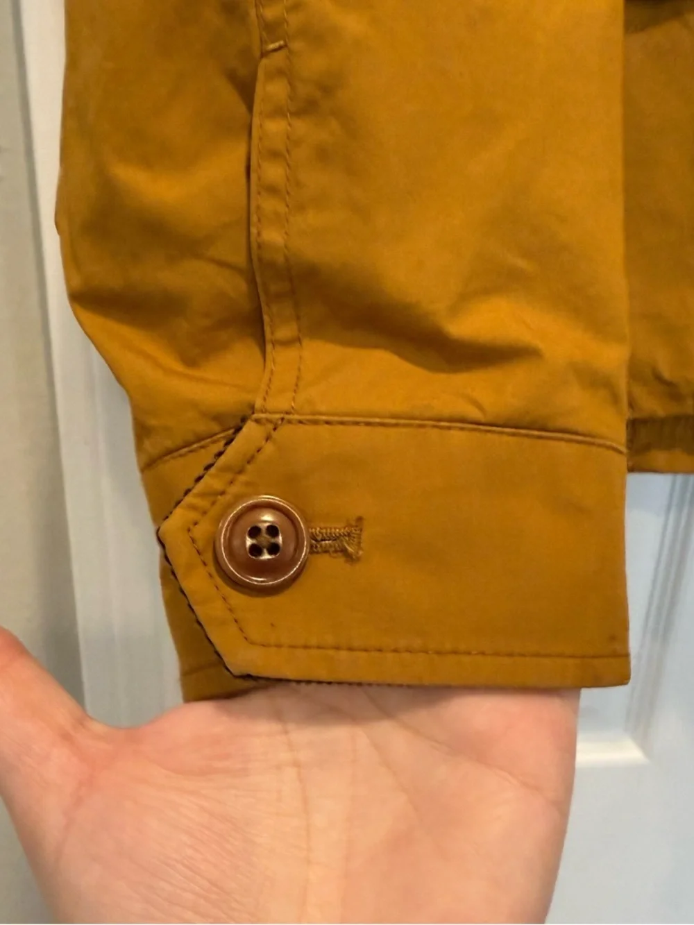 J.Crew Utility Jacket Kinloch Cloth Mens L Burnt Saffron Chore Barn Jacket Cord